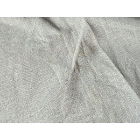 Vintage Embroidered Linen Tablecloth With Floral Basket Design & Lace Trim 30" - Picture 6 of 6